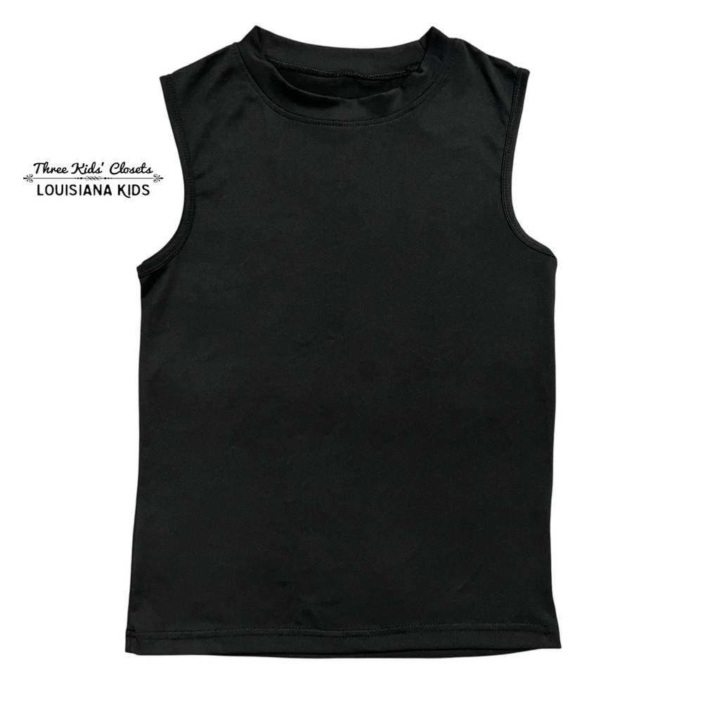 Black Bear Boys S Black Sleeveless Muscle Shirt Tank Top